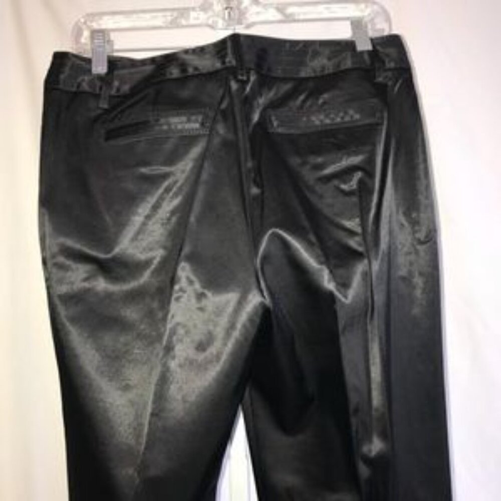 Plaza pants by City DKNY faux black satin - Picture 3 of 3